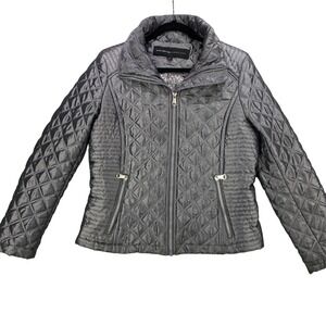 Marc New York Girls S Andrew Marc‎ Quilted Puffer Jacket Gray Zip Up Girl's Coat